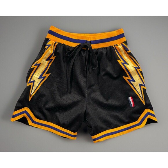 Collect And Select Swingman Short Golden State Warriors Black Bolts Sz XXS FLAW - Picture 1 of 16